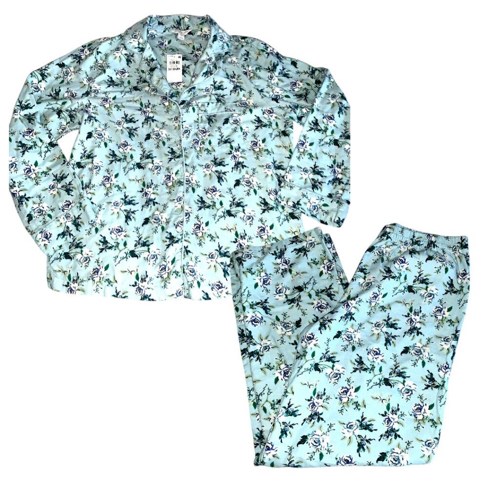 NWT Charter Club 2-piece, Cotton Flannel PJ, Cottage Floral, Medium